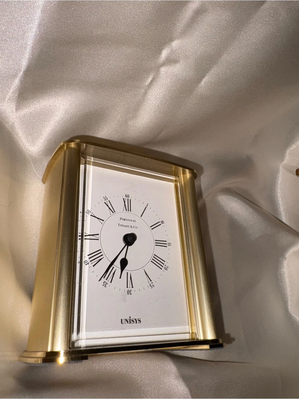 Tiffany & Co. Gold-Tone Brass Desk Clock✨